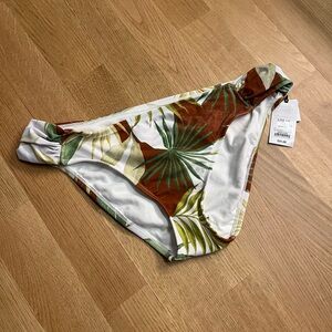 Large Tropical Print Bikini Bottom